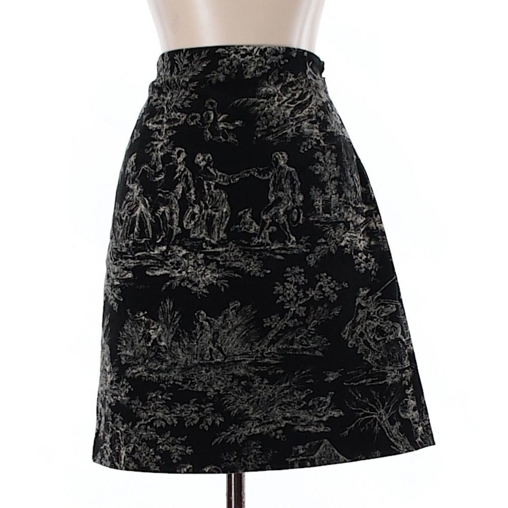 Ann Taylor Black and White A-Line Skirt